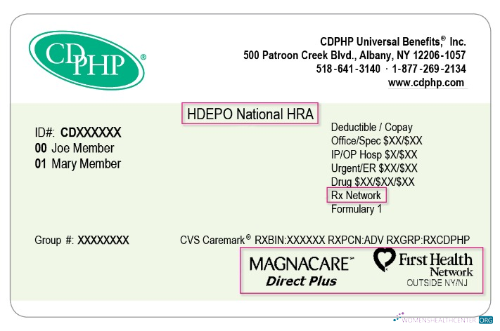 Download New York CDPHP health insurance card Photoshop template